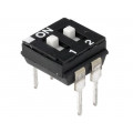 NDI-02H-V; Switch: DIP-SWITCH; Poles number: 2; ON-OFF; 0.1A/24VDC; Pos: 2; DIPTRONICS NDI-02H-V; Switch: DIP-SWITCH; Poles number: 2; ON-OFF; 0.1A/24VDC; Pos: 2; DIPTRONICS