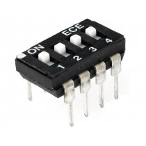 NDI-04H-V; Switch: DIP-SWITCH; Poles number: 4; ON-OFF; 0.1A/24VDC; Pos: 2; DIPTRONICS