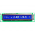 EA W161B-ENLW; Display: LCD; alphanumeric; STN Negative; 16x1; blue; 122x33mm; LED; ELECTRONIC ASSEMBLY EA W161B-ENLW; Display: LCD; alphanumeric; STN Negative; 16x1; blue; 122x33mm; LED; ELECTRONIC ASSEMBLY