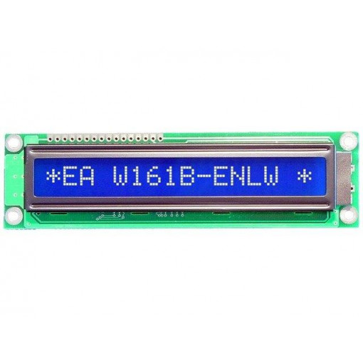 EA W161B-ENLW; Display: LCD; alphanumeric; STN Negative; 16x1; blue; 122x33mm; LED; ELECTRONIC ASSEMBLY