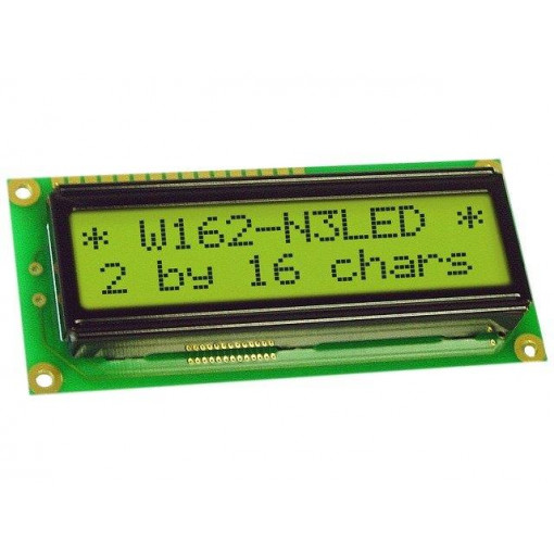 EA W162-N3LED; Display: LCD; alphanumeric; STN Positive; 16x2; yellow-green; LED; ELECTRONIC ASSEMBLY