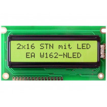 EA W162-NLED; Display: LCD; alphanumeric; STN Positive; 16x2; yellow-green; LED; ELECTRONIC ASSEMBLY
