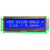 EA W162B-BNLW; Display: LCD; alphanumeric; STN Negative; 16x2; blue; 122x44mm; LED; ELECTRONIC ASSEMBLY