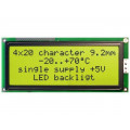 EA W204-BNLED; Display: LCD; alphanumeric; STN Positive; 20x4; yellow-green; LED; ELECTRONIC ASSEMBLY EA W204-BNLED; Display: LCD; alphanumeric; STN Positive; 20x4; yellow-green; LED; ELECTRONIC ASSEMBLY