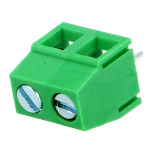 EB21A-02-C; PCB terminal block; angled 90°; 5mm; ways: 2; on PCBs; 1.5mm2; 8A; ADAM TECH