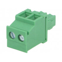 EB5A-02-A; Pluggable terminal block; 3.5mm; ways: 2; angled; plug; female; ADAM TECH