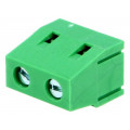 EBAG-02-M; PCB terminal block; angled 90°; 7.5mm; ways: 2; on PCBs; 2.5mm2; ADAM TECH