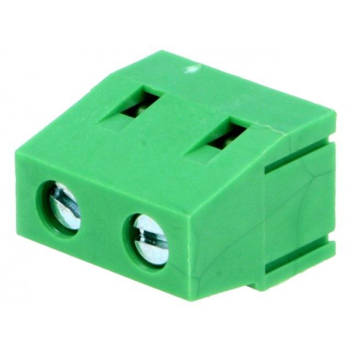 EBAG-02-M; PCB terminal block; angled 90°; 7.5mm; ways: 2; on PCBs; 2.5mm2; ADAM TECH