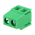 EBVA-02-C; PCB terminal block; angled 90°; 5mm; ways: 2; on PCBs; 2.5mm2; 15A; ADAM TECH