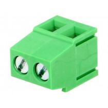 EBVA-02-D; PCB terminal block; angled 90°; 5.08mm; ways: 2; on PCBs; 1.5mm2; ADAM TECH
