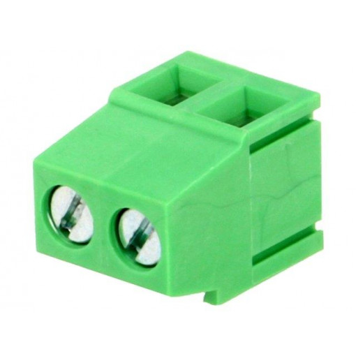 EBVA-02-D; PCB terminal block; angled 90°; 5.08mm; ways: 2; on PCBs; 1.5mm2; ADAM TECH