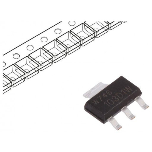EC103D1W; Thyristor; 400V; 0.5A; 0.8A; 12uA; Package: reel,tape; SMD; SOT223; WeEn Semiconductors EC103D1W; Thyristor; 400V; 0.5A; 0.8A; 12uA; Package: reel,tape; SMD; SOT223; WeEn Semiconductors