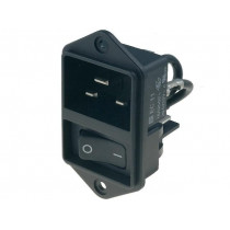 EC11.0001.001; Connector: AC supply; socket; male; 16A; 250VAC; IEC 60320; max.6mm; SCHURTER