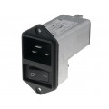 EC12.2101.001; Connector: AC supply; socket; male; 16A; 250VAC; IEC 60320; max.8mm; SCHURTER