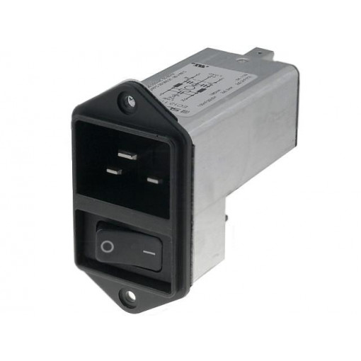 EC12.2101.001; Connector: AC supply; socket; male; 16A; 250VAC; IEC 60320; max.8mm; SCHURTER