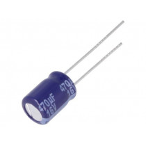 ECA-1CM471; Capacitor: electrolytic; THT; 470uF; 16VDC; Ø8x11.5mm; Pitch: 3.5mm; PANASONIC
