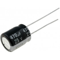 ECA1EHG471B; Capacitor: electrolytic; 470uF; 25VDC; Ø10x12.5mm; PANASONIC
