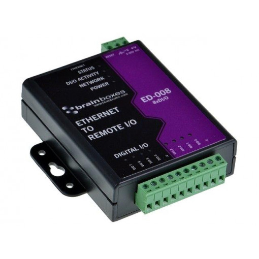 ED-008; Industrial module: Ethernet gateway; Number of ports: 2; 5÷30VDC; BRAINBOXES
