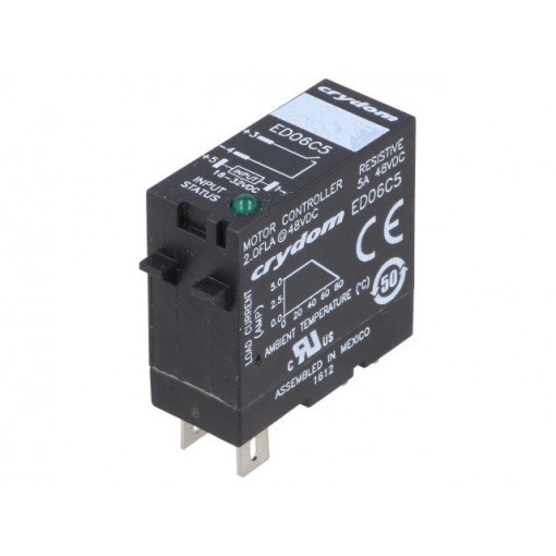 ED06C5; Relay: solid state; Ucntrl: 18÷32VDC; 5A; 1÷48VDC; socket; -30÷80°C; CRYDOM