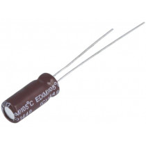 ED1H220MNN0511U; Capacitor: electrolytic; low impedance; THT; 22uF; 50VDC; Ø5x11mm; Elite