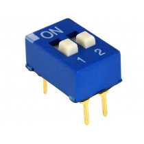 EDG102S; Switch: DIP-SWITCH; Poles number: 2; ON-OFF; 0.025A/24VDC; Pos: 2; ECE EDG102S; Switch: DIP-SWITCH; Poles number: 2; ON-OFF; 0.025A/24VDC; Pos: 2; ECE