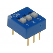 EDG103S; Switch: DIP-SWITCH; Poles number: 3; ON-OFF; 0.025A/24VDC; Pos: 2; ECE EDG103S; Switch: DIP-SWITCH; Poles number: 3; ON-OFF; 0.025A/24VDC; Pos: 2; ECE