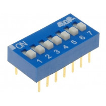 EDG107S; Switch: DIP-SWITCH; Poles number: 7; ON-OFF; 0.025A/24VDC; Pos: 2; ECE EDG107S; Switch: DIP-SWITCH; Poles number: 7; ON-OFF; 0.025A/24VDC; Pos: 2; ECE