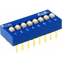 EDG108S; Switch: DIP-SWITCH; Poles number: 8; ON-OFF; 0.025A/24VDC; Pos: 2; ECE EDG108S; Switch: DIP-SWITCH; Poles number: 8; ON-OFF; 0.025A/24VDC; Pos: 2; ECE