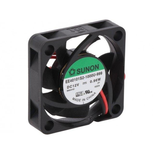 EE40101S2-1000U-999; Fan: DC; axial; 12VDC; 40x40x10mm; 11.99m3/h; 23dBA; slide bearing; SUNON