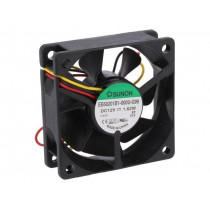 EE60201B1-000U-G99; Fan: DC; axial; 12VDC; 60x60x20mm; 39.08m3/h; 34.5dBA; ball bearing; SUNON