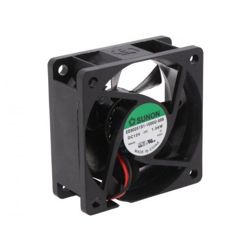 EE60251S1-1000U-999; Fan: DC; axial; 12VDC; 60x60x25mm; 39.72m3/h; 27dBA; slide bearing; SUNON
