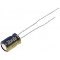 EEAFC1E220; Capacitor: electrolytic; low impedance; THT; 22uF; 25VDC; Ø5x7mm; PANASONIC