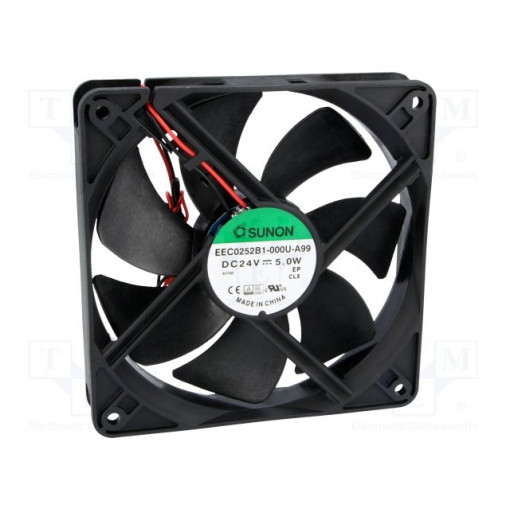 EEC0252B1-000U-A99; Fan: DC; axial; 24VDC; 120x120x25mm; 183.8m3/h; 44.5dBA; Len: 330mm; SUNON