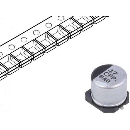 EEEFP1C470AP; Capacitor: electrolytic; low impedance; 47uF; 16VDC; Case: D; FP; PANASONIC