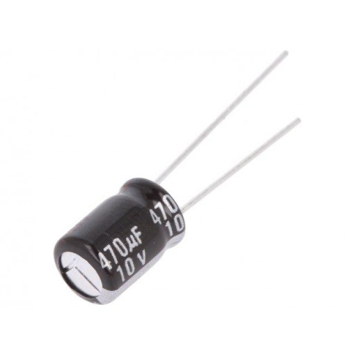 EEUEB1A471S; Capacitor: electrolytic; THT; 470uF; 10VDC; Ø8x11mm; Pitch: 3.5mm; PANASONIC