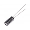 EEUEB1E470S; Capacitor: electrolytic; THT; 47uF; 25VDC; Ø5x11mm; Pitch: 2mm; ±20%; PANASONIC