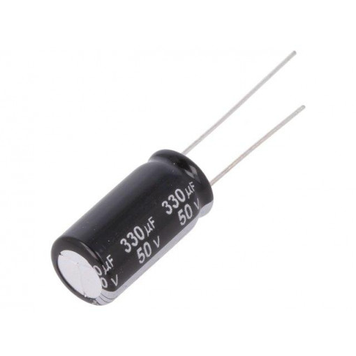 EEUEB1H331; Capacitor: electrolytic; THT; 330uF; 50VDC; Ø10x20mm; Pitch: 5mm; PANASONIC