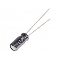 EEUEB1H4R7S; Capacitor: electrolytic; THT; 4.7uF; 50VDC; Ø5x11mm; Pitch: 2mm; PANASONIC