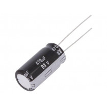 EEUEB1J471; Capacitor: electrolytic; THT; 470uF; 63VDC; Ø12.5x25mm; Pitch: 5mm; PANASONIC