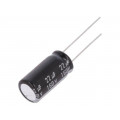 EEUEB2C220; Capacitor: electrolytic; THT; 22uF; 160VDC; Ø10x20mm; Pitch: 5mm; PANASONIC