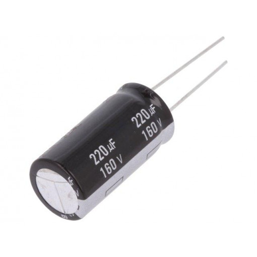 EEUEB2C221; Capacitor: electrolytic; THT; 220uF; 160VDC; Ø16x31.5mm; ±20%; PANASONIC