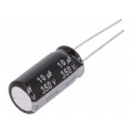 EEUEB2V100; Capacitor: electrolytic; THT; 10uF; 350VDC; Ø10x20mm; Pitch: 5mm; PANASONIC