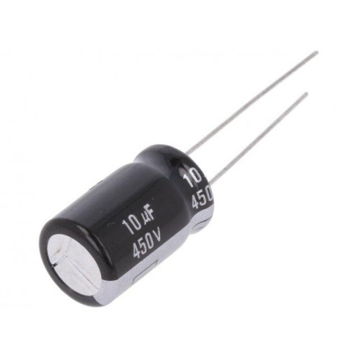 EEUEB2W100; Capacitor: electrolytic; THT; 10uF; 350VDC; Ø12.5x20mm; Pitch: 5mm; PANASONIC