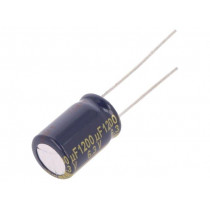 EEUFC0J122; Capacitor: electrolytic; low impedance; THT; 1200uF; 6.3VDC; ±20%; PANASONIC