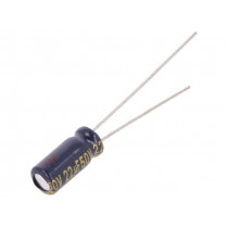 EEUFC1H220; Capacitor: electrolytic; low impedance; THT; 22uF; 50VDC; Ø5x11mm; PANASONIC
