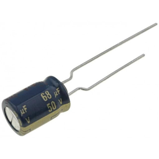 EEUFC1H680B; Capacitor: electrolytic; low impedance; THT; 68uF; 50VDC; ±20%; PANASONIC