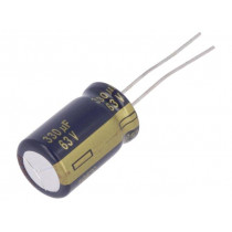 EEUFC1J331B; Capacitor: electrolytic; low impedance; THT; 330uF; 63VDC; ±20%; PANASONIC
