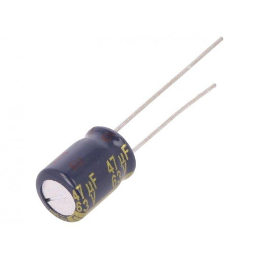 EEUFC1J470; Capacitor: electrolytic; low impedance; THT; 47uF; 63VDC; ±20%; PANASONIC