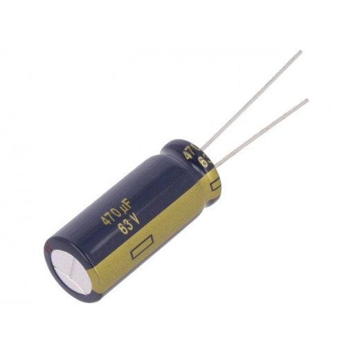 EEUFC1J471L; Capacitor: electrolytic; low impedance; THT; 470uF; 63VDC; ±20%; PANASONIC