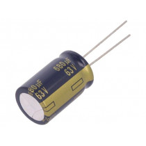 EEUFC1J681; Capacitor: electrolytic; low impedance; THT; 680uF; 63VDC; ±20%; PANASONIC